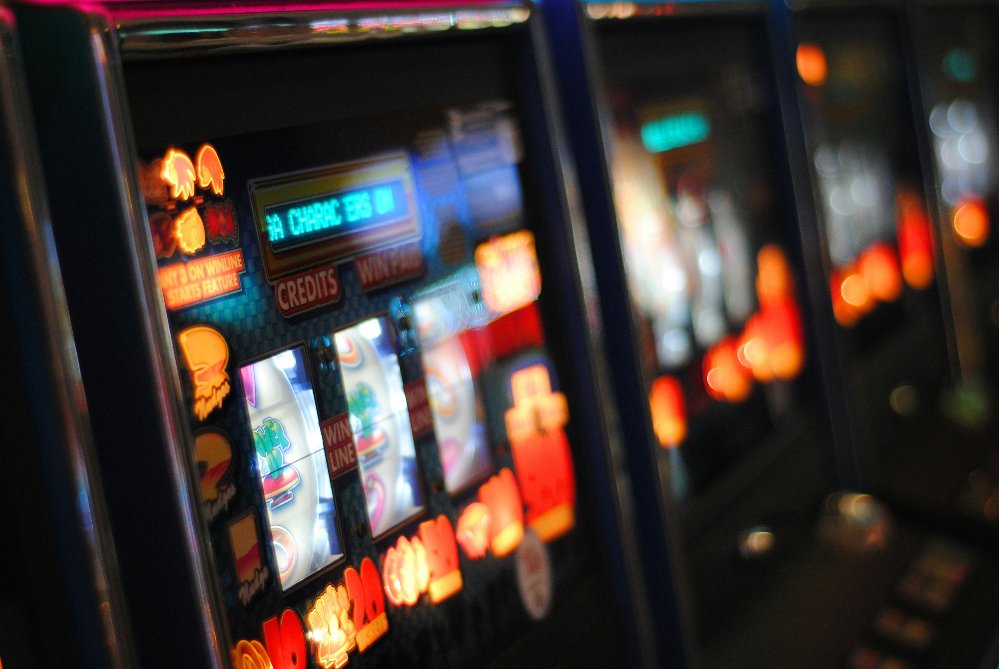 bank of slot machines